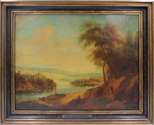 Шютц Франц. Пейзаж с рекой 